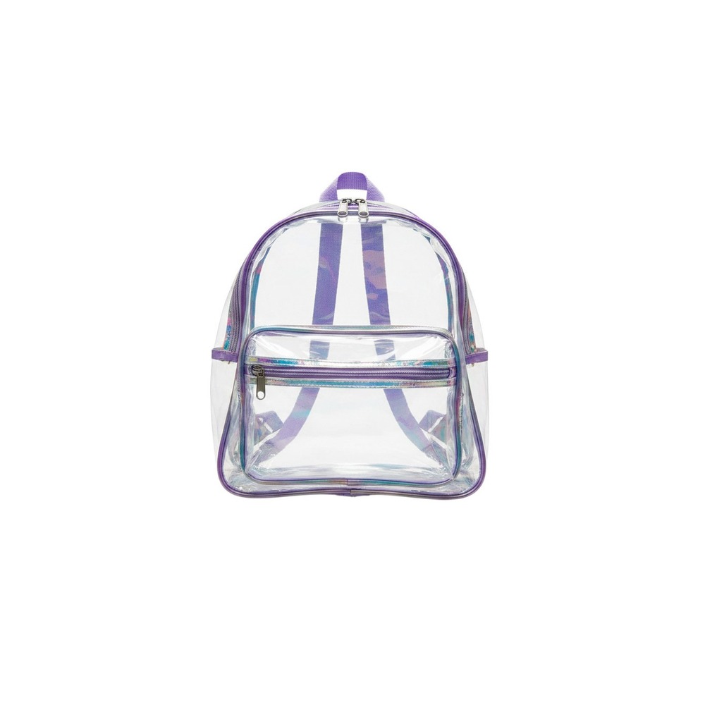 Claire's Backpack Kids Small Clear New Holographic Iridescent 51775-5
